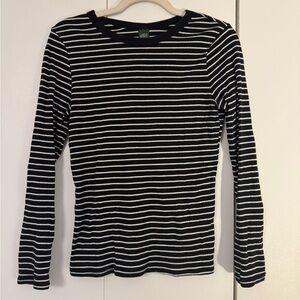Wild Fable Black and White Striped Long Sleeve T-shirt